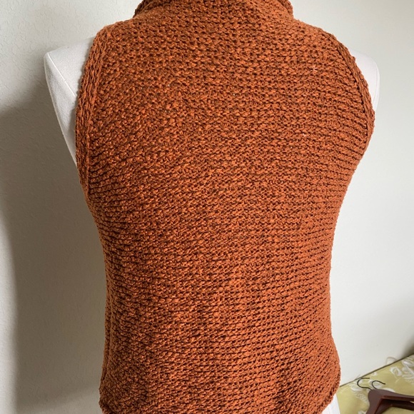 Anthropologie Cozy Knit Halter Sweater in Rust - Picture 3 of 6